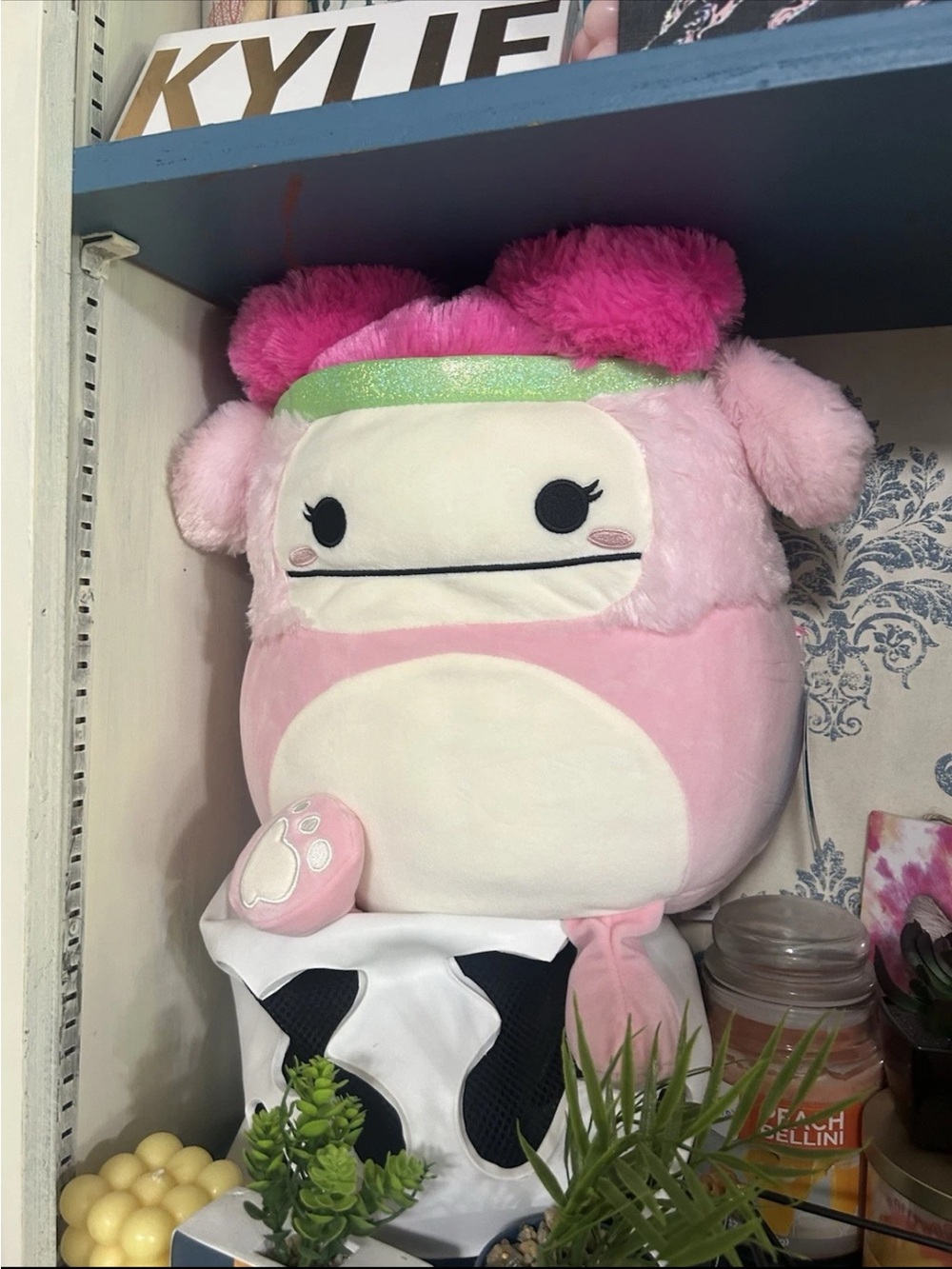 Squishmallow pink Plush zyan the bigfoot